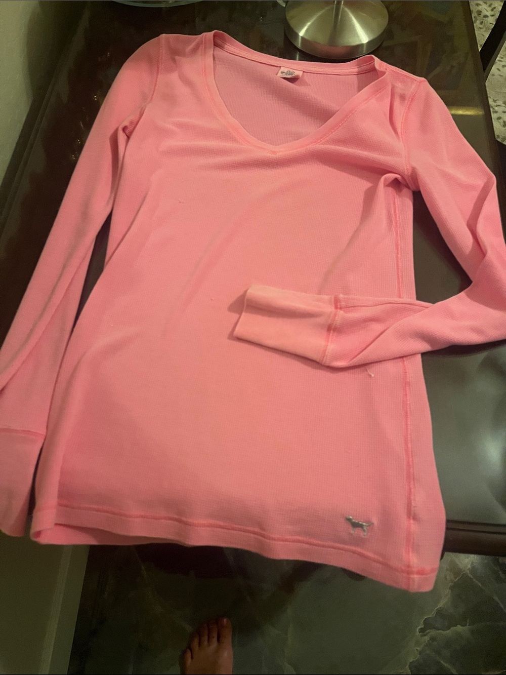 Victoria Secrets Pink V-Neck Long Sleeve Women’s Top